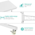 thumbnail image 5 of Small Portable Treadmill Walking Pad Desk on Wheels, 32 Inch White Adjustable Height Mobile Rolling Standing Teacher Desks, Couch Sofa Side Laptop Stand Up Table for Bedroom, White, 5 of 9