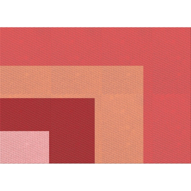 Ahgly Company Tapis d'Intérieur Rectangulaires Transitionnels Rouges Lavables à la Machine, 4 Pieds x 6 Pieds