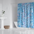 thumbnail image 2 of Waterproof Paisley Light Blue Shower Curtain 72x72 Inch Boho Style Polyester Unique Shower Curtain for Bathroom Hotel Home Decor with 12 Plastic Hooks, 2 of 5