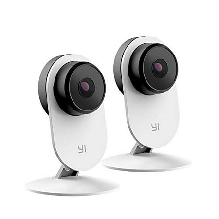 YI 2pc Security Home Camera 3 Baby Monitor, 1080p WiFi Smart Wireless Indoor Nanny IP Cam with Night Vision, 2-Way Audio, Motion Detection, Phone App, Pet Cat Dog Cam - Works with Alexa and Google