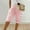 Pink, variant on BRGZLK Cotton Linen Shorts for Women Summer Woven Striped Patchwork Button Loose Casual Capris Pants White XL