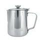 thumbnail image 2 of Taza de café de acero inoxidable, jarra para espumar leche con tapa para arte del café con leche(350ml), 2 of 14