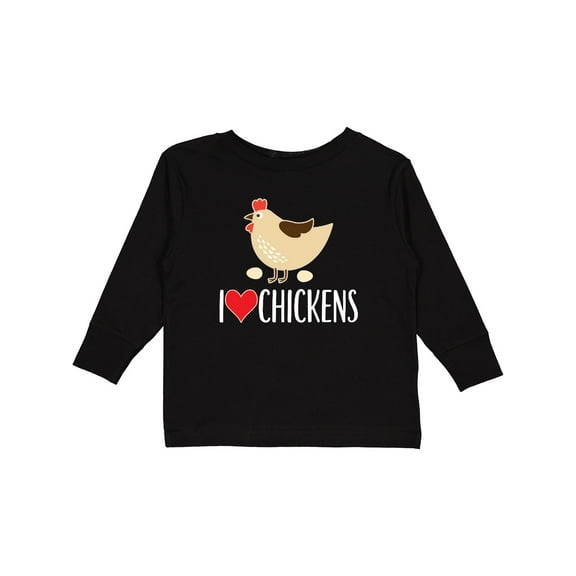 Inktastic Chickens Cute Farm Animal Boys or Girls Long Sleeve Toddler T-Shirt