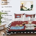 thumbnail image 3 of 3 Piece Chef Duvet Cover Set Full Size,Microfiber Comforter/Quilt Cover with Corner Ties and 2 Pillowcases,Cartoon Red Food Cooking Black White Buffalo Check All Season Bedding with Zipper Closure, 3 of 8