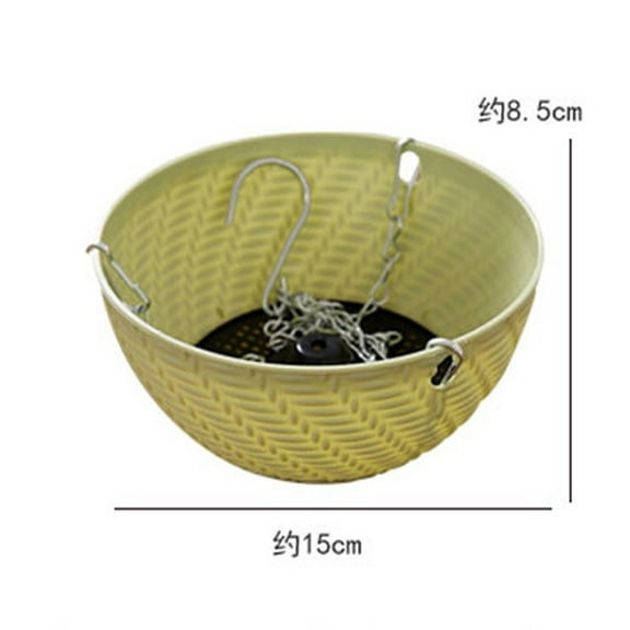 JilgTeok 1 Packs Hanging Flower Pots with Hanging Chain Planter Basket Garden Hanging Planters Plant Containers for Outdoor Plants Home Balcony Decoration
