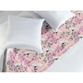thumbnail image 2 of Japanese Bed Runner, Flying Cranes Over the Spring Flowering Branches Nature Artwork Print, Decorative Accent Bedding Scarf for Hotels Homes & Guest Rooms, King, Pale Purple Rose Green, by Ambesonne, 2 of 3