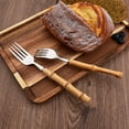 thumbnail image 4 of 40PCS Silverware Set for 10, Bamboo Handle Flatware Set, Stainless Steel Cutlery Set for Home Restaurant and Party, Bamboo Forks Spoons and Knives Set, Polished Tableware, 4 of 7