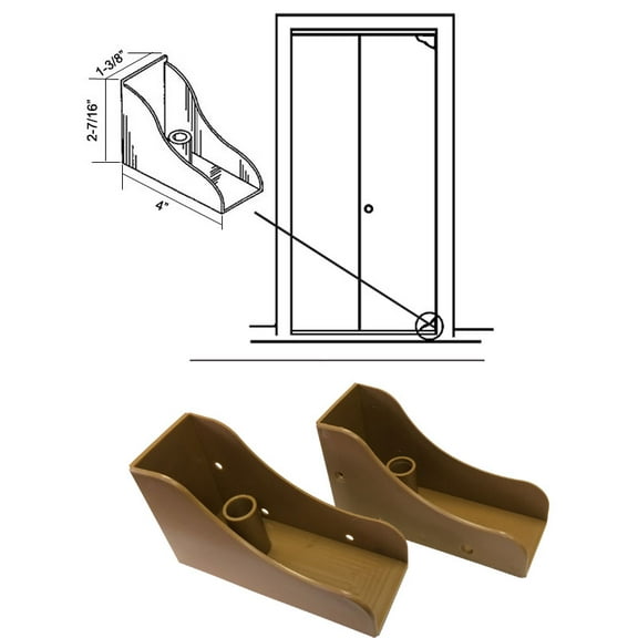 Closet Door Savers Bi-Fold Closet Door Pivot Pin Repair Kit - Light Oak
