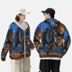 thumbnail image 4 of Fotbe Starry Night Charging Dinosaur Chaqueta con Protección Solar UPF 50+ para Hombre y Mujer, Camisa con Capucha y Bolsillos-Small, 4 of 7