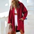 thumbnail image 1 of Puntoco Otoño Mujer Moda Solapa Botón Casual Manga Larga Dividido Sobre Tamaño Cuello Abrigo Puntoco Puntoco-1, 1 of 9