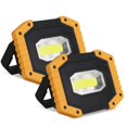 thumbnail image 1 of Rechargeable LED Flood Light 30W 2000 LM Construction Site Work Light with 4X Battery 3 Modes Portable Lantern USB LED Spotlight (2 pack), 1 of 5