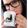 thumbnail image 2 of 3drose, a Familiar Toad Witch Foraging at Night in a Forest Cut Out, 11oz Two-tone Red Mug, 2 of 6