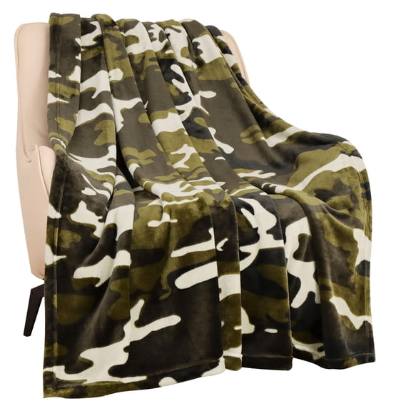 Camo Blanket Blue Camouflage Throw Blanket,Soft and Warm Gifts for Men Boy,60"x80"