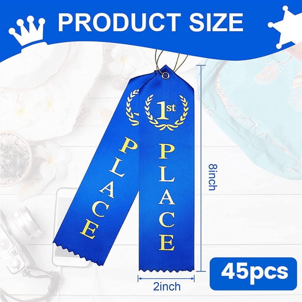 Award Ribbon Metallic Gold Foil Print with Activity Card and String for ...
