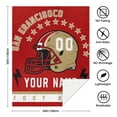 thumbnail image 5 of San Francisco Custom Throw Blanket 40 * 50, Throw Blankets Printed with Any Name and Number for Men Women, Personalized Football Gifts for Fans, 5 of 6