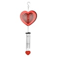 thumbnail image 1 of Campana de viento, decoración del día de San Valentín, de viento que cambia de color, campana de viento para fiesta, día de la madre, , Corazón rojo, 1 of 8