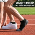 thumbnail image 4 of 6 Pairs Ankle Socks, No Show Sports Socks for Men & Women, 4 of 6