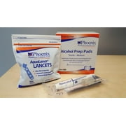 Angle View: PHOENIX HC PHX1003 Kit AquaLance Lancing Device,200 30ga Lancets, 200 Prep Pads (200 Lancets & 200 Prep Pads)