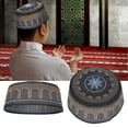 thumbnail image 4 of Sombro Musulmán Bordado Arabia Saudita Hombres Sombreros Poliéster Algodón Negro Con Diseño de Ventilación Para Uso Diario, 4 of 7