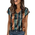 thumbnail image 2 of Active Tops Women Graphic Print Crewneck Tee for Everyday Wear with Comfortable Fit and Stylish Floral Pattern Top for Women Gray 3XL, 2 of 4