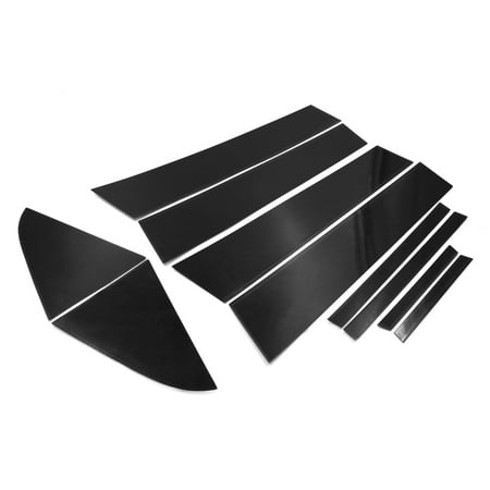 - 10pcs Pillar Post Cover Trim Car Center Window Decorative Strip PC Black for Chevrolet Cruze 2014
