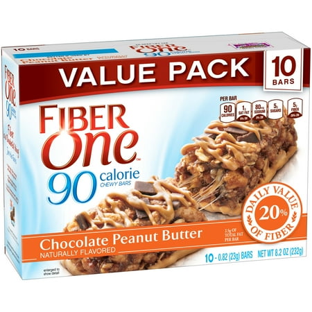 Fiber One 90 Calorie Bar Chocolate Peanut Butter 10 - 0.82 oz Bars
