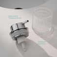 thumbnail image 6 of Sofinny Glass Foaming Hand Soap Dispenser for Kitchen & Bathroom, Refillable Lotion Dispenser with Large Silver Pump(Striped Pattern-Clear), 6 of 7
