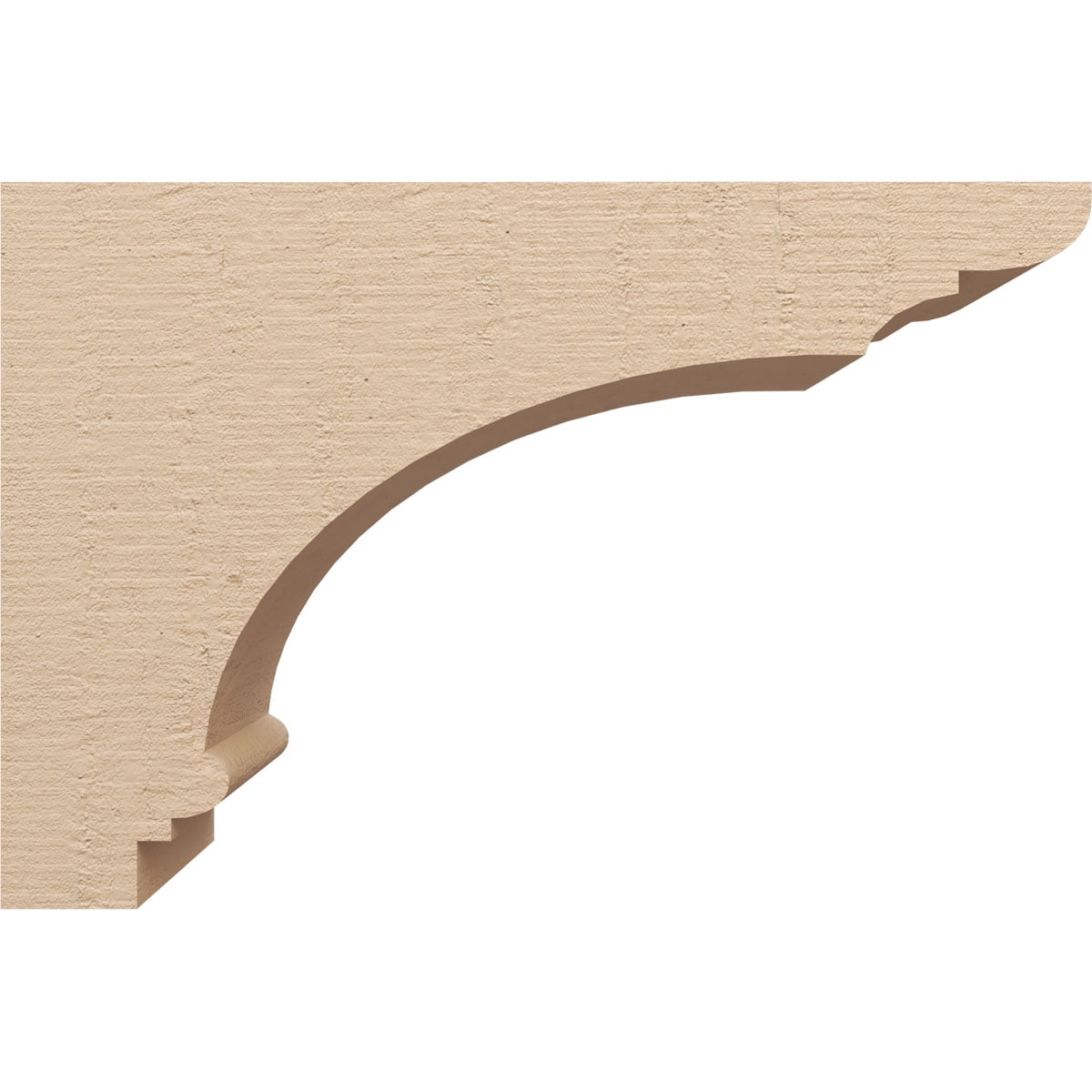 8"W x 24"D x 16"H Classic Hughes Rough Cedar Woodgrain TimberThane Corbel, Primed Tan