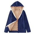 thumbnail image 1 of Veste à Capuche Grande Taille pour Femmes Chaude Zippée Décontractée Manteau d'Hiver Confortable, 1 of 4