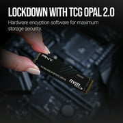 PNY CS2150 1TB Gen5 x4 PCIe NVMe M.2 2280 Internal SSD – Up to 10,200/8,300 MB/s M280CS2150-1TB-TB