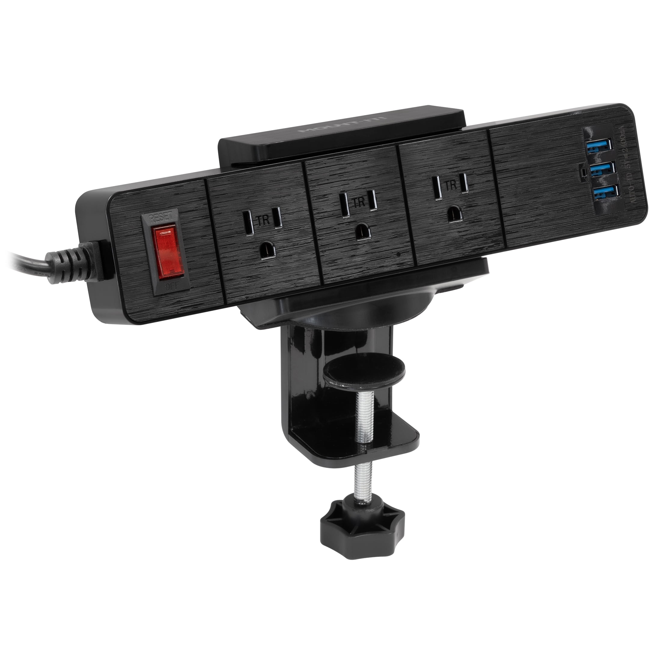 MountIt! Power Strip and Clamp Desk Mount