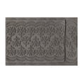 thumbnail image 2 of Beautiful Floral Block Scallop 2 Piece Bath Rug Set by Drew Barrymore, Charcoal Grey, 17" x 24" & 20" x 30", 2 of 7
