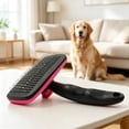 thumbnail image 3 of SelfâCleaning Slicker Pet Grooming Brush Ergonomic Handle Deshedding Tool For Dogs Cats Removes Loose Mats Tangles(Pink-12.3x17.2cm), 3 of 5