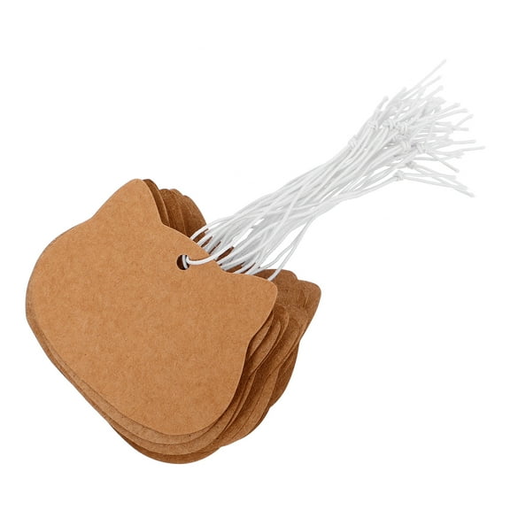 FRCOLOR 100pcs Kraft Paper Price Tags Blank Writable Pricing Tags with String