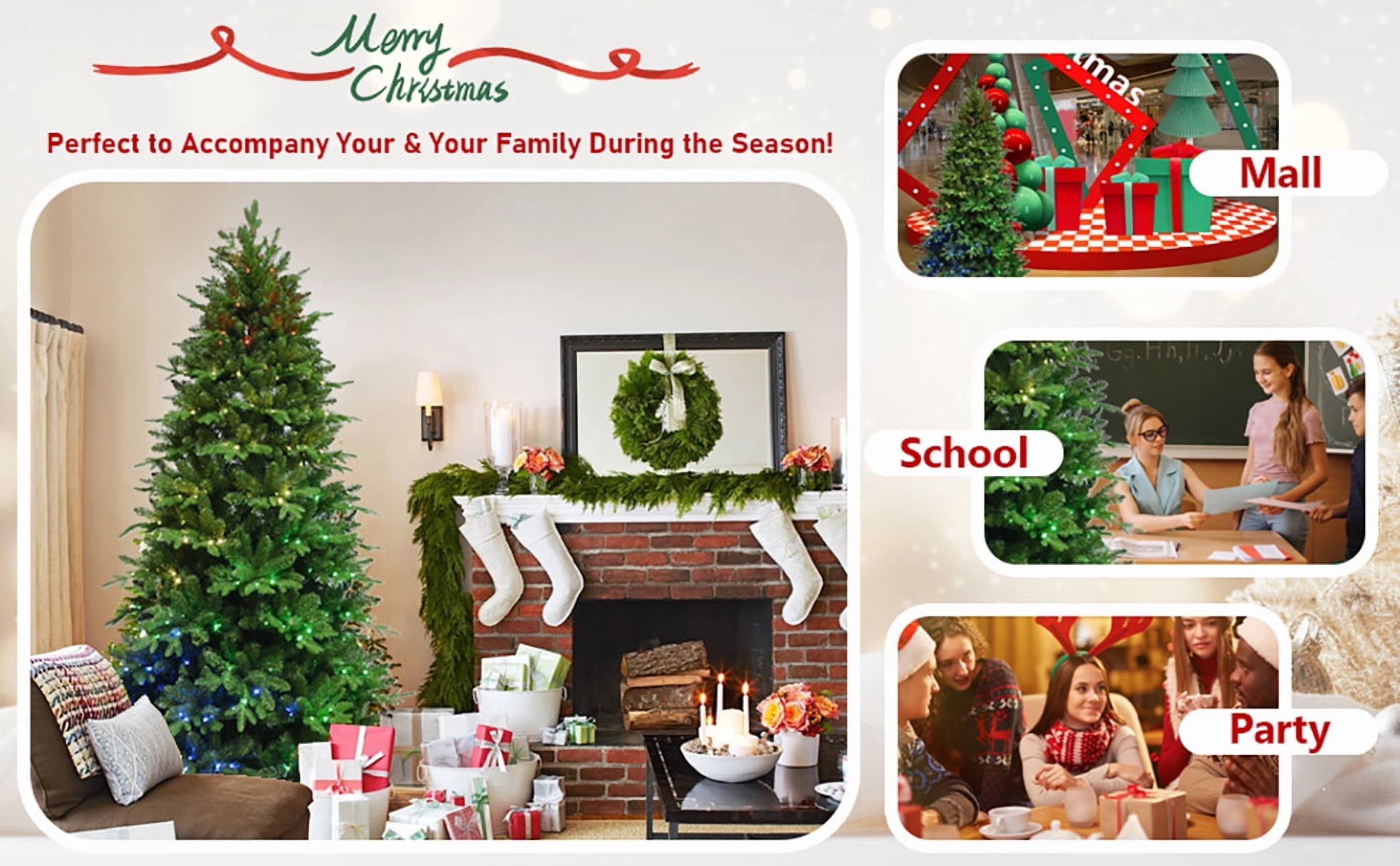 7ft Smart Prelit Christmas Tree 2126 Tips 340 RGB LED Lights 50 Functions Indoor Decor