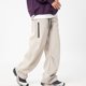 thumbnail image 1 of Puntoco Pantalones cargo con bolsillos y cintura elástica, informales, lisos, con diseño impermeable y a la moda para exteriores para hombre, 1 of 6