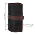 thumbnail image 2 of Uxcell Handmade 72 Slots Roll Up Pencil Case, Oxford Cloth Pencil Wrap Pouch Pen Holder Organizer Brown/Black, 2 of 5