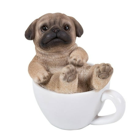 Pug Mini Button - Pug Puppy Adorable Mini Teacup Pet Pals Puppy Collectible Figurine 3.25 Inches ?