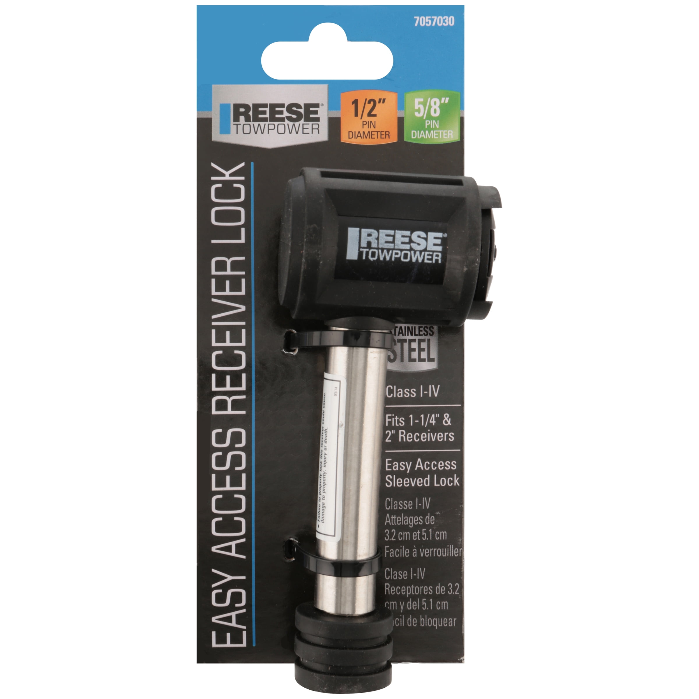 Reese® TowPower Easy Access Receiver Lock Carded Pack