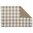thumbnail image 3 of Kate Aurora Living 4 Pack Gingham Plaid Checkered Country Farmhouse Cotton Placemats - Linen, 3 of 4
