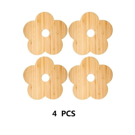 

XYAIYT 4PCS Placemats Round Table Placemats Flower-shaped Placemats Heat-insulating Table Mats Wipe Clean Washable Mats