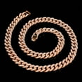 thumbnail image 3 of HH Bling Empire Silver or Gold Cuban Link Chain for Men,Iced Out Diamond Cuban Link Necklace for Women,Hip Hop Chunky Miami Cuban Chain Necklaces 12mm/16-30 Inches (Rose gold-16"), 3 of 9