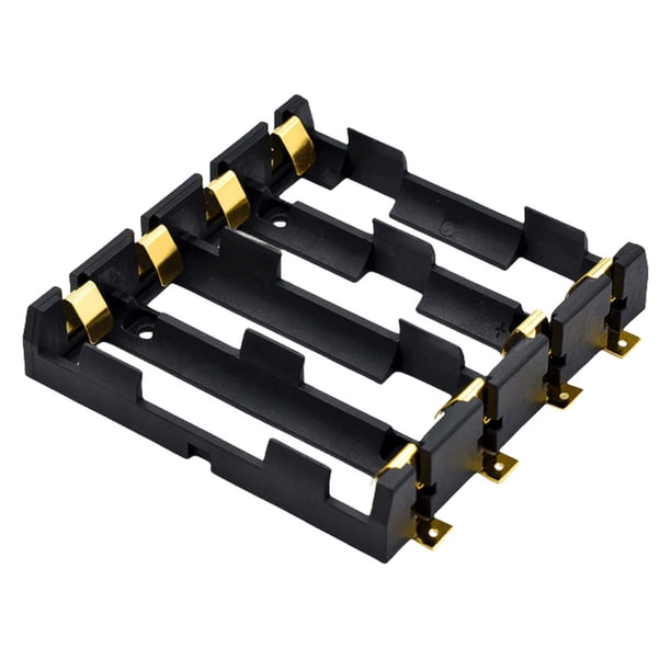 18650 SMT Soporte de batería 18650 SMD Caja de batería 3.7V Recargable Portátil Negro