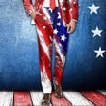 thumbnail image 2 of Uuszgmr Men Pants 4Th Of July Multicolor Slim Leg Swatpant Independence Day Casual Trousers Holiday American Flag Printed Casual Novel Button Pants Red L, 2 of 4