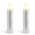 thumbnail image 3 of Mr. Christmas 24" Set of 2 Christmas Blow Mold Candles - Silver, 3 of 5