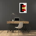 thumbnail image 3 of Alpenglow Workshop 11x14 White Modern Wood Framed Museum Art Print Titled - Stacked Rectangles, 3 of 4