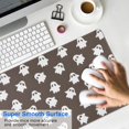 thumbnail image 4 of Long Mouse Pads for Desk,Brown Halloween Ghost Pattern Desk Mats on Top Of Desks, Desk Mouse Pad Extra Large with 3mm Non-Slip Base and Stitched Edge for Gaming,Office,Work,Home 31.5"x15.7", 4 of 6