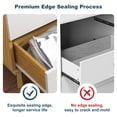 thumbnail image 6 of Spaco Modern 8 Drawer Dresser, 8 Drawers, Dresser for Bedroom Storage, Solid Wood Legs, 47.2"L x 15.7"W x 29.1"H, White+Brown, 6 of 14