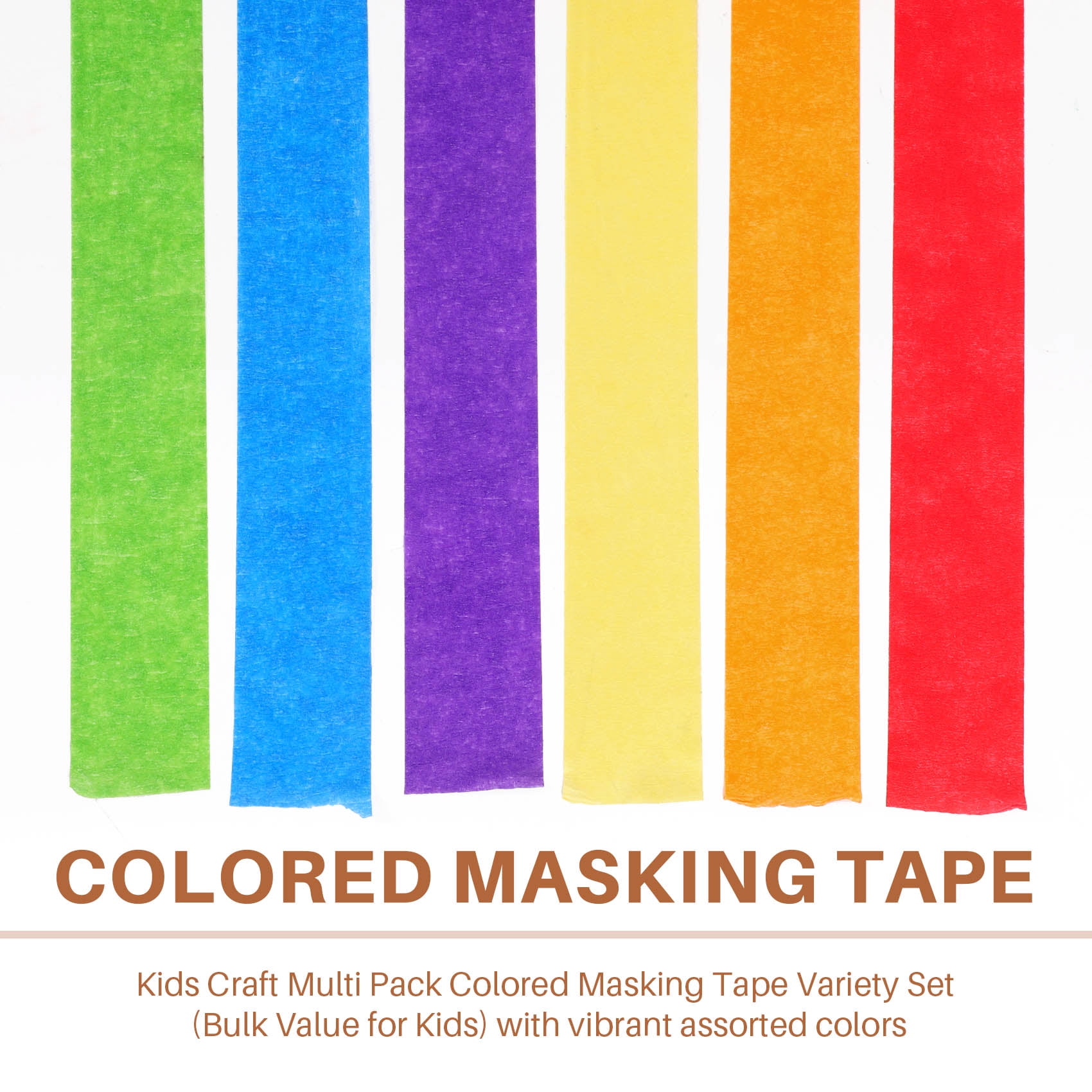 12X Colored Masking Tape,Colored Painters Tape For Arts And Crafts,  Labeling Or Coding - 6 Different