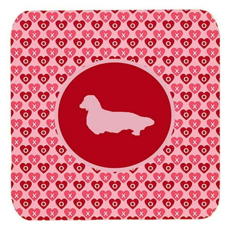 

Dachshund Longhair Valentine Hearts Foam Coasters - Set 4 3.5 x 3.5 In.